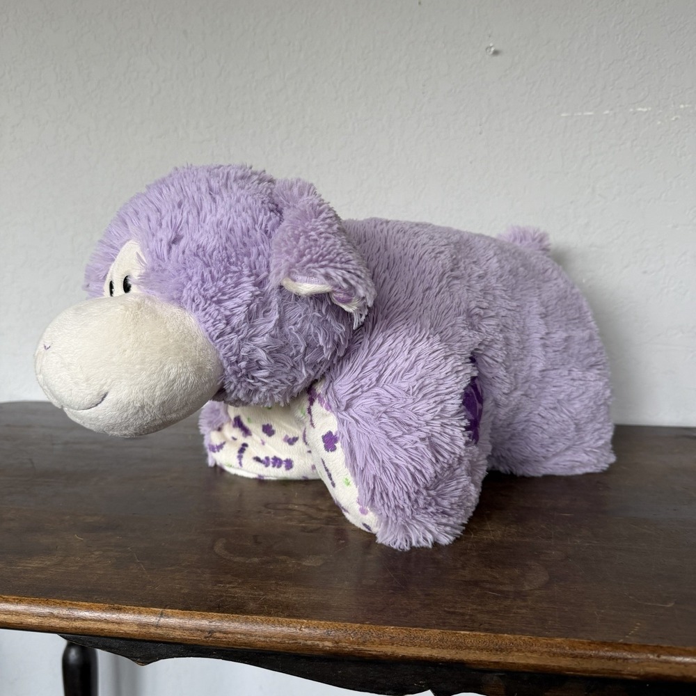 Pillow Pets Lavender Lamb Plush Large 17" Purple Cream Sheep Stuffed Animal
